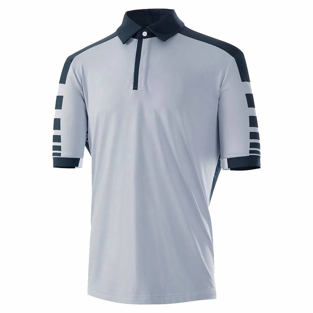 Island Green Mens Panelled Coolpass Breathable Moisture Wicking Golf Polo Shirt - Image 2
