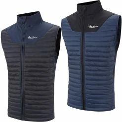 Ben Hogan Golf Mens Performance Full Zip Padded Quilted Golf Gilet Vest
