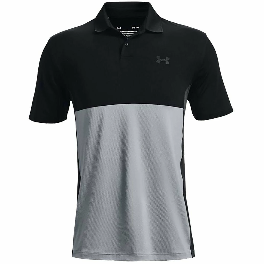 Under Armour Golf Mens UA Performance Blocked Polo Stretch Golf Polo Shirt - Image 2