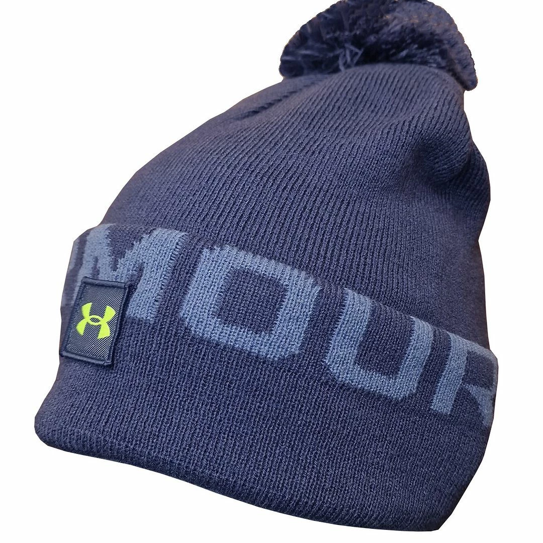 Under Armour Mens UA Halftime Fleece Pom Pom Beanie Winter Bobble Hat - Image 4