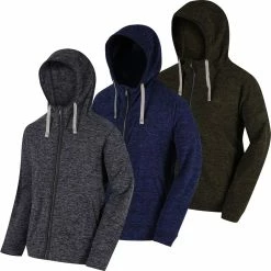 Regatta Mens Laikin Stripe Full Zip Fleece Hoody