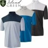 Island Green Mens Colour Block Coolpass Moisture Wicking Golf Polo Shirt