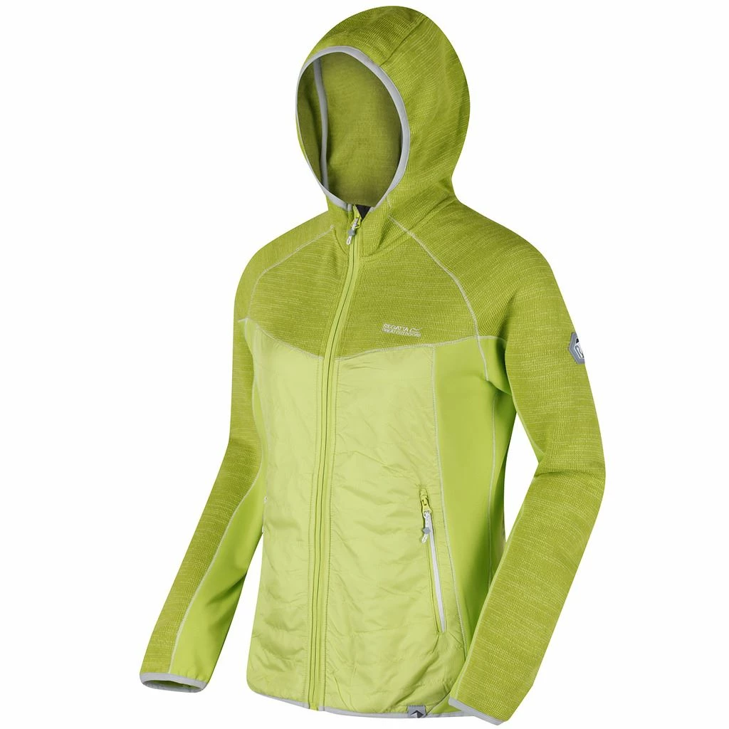 Regatta Ladies Rocknell Hooded Hybrid Marl Fleece Jacket - Image 4