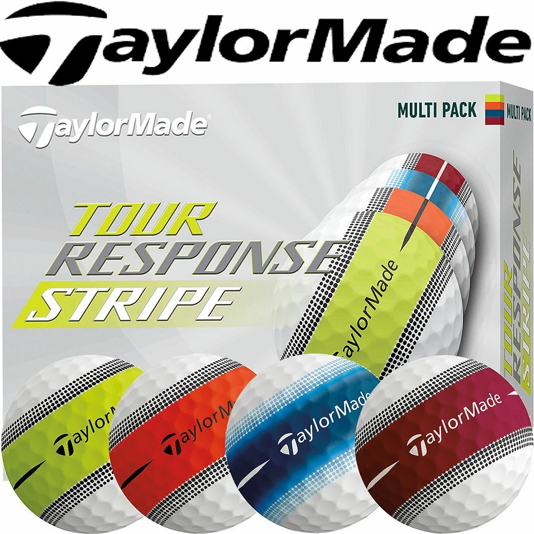 TaylorMade Golf Unisex TOUR Response Stripe Multicolour Golf Balls